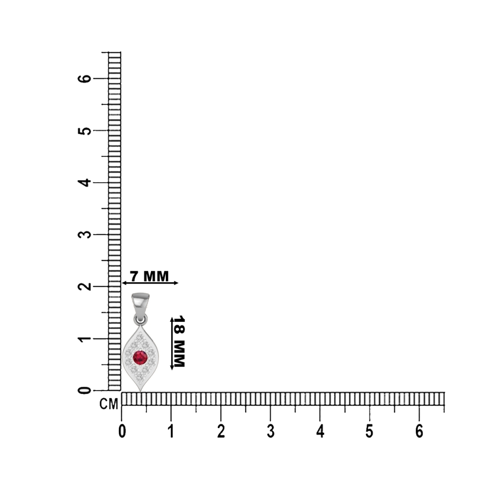 Ruby Bloom Leaf pendant