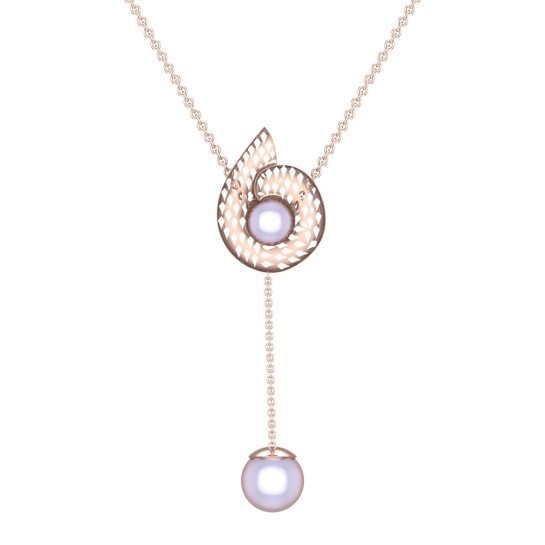 SASHA RUBY ROSE GOLD  PEARL PENDANT