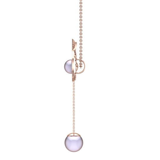 SASHA RUBY ROSE GOLD  PEARL PENDANT