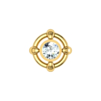 Demi Yellow Gold Diamond Nosepin Screw