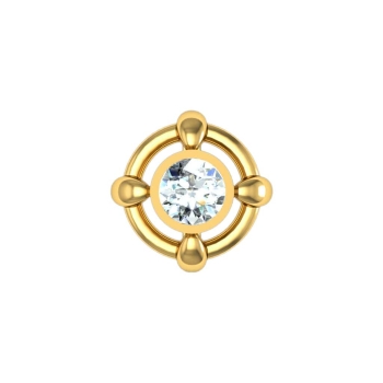 Demi Yellow Gold Diamond Nosepin Screw