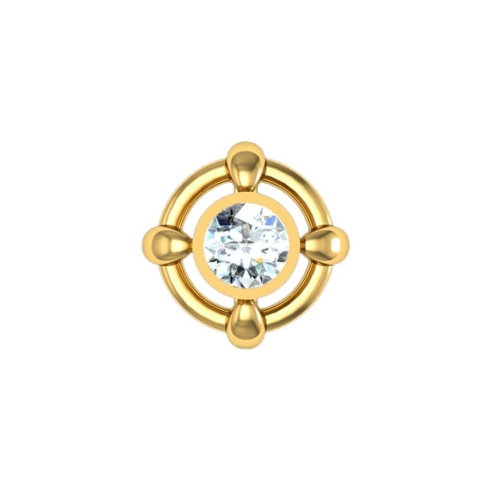 Demi Yellow Gold Diamond Nosepin Screw