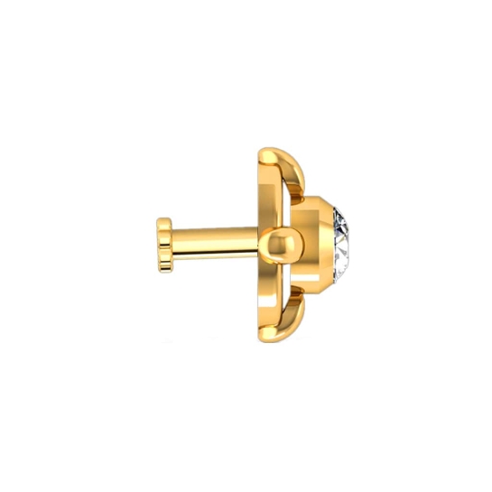 Demi Yellow Gold Diamond Nosepin Screw