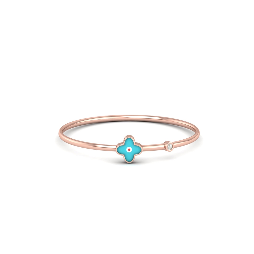 Sky Blossom Charm Bangle