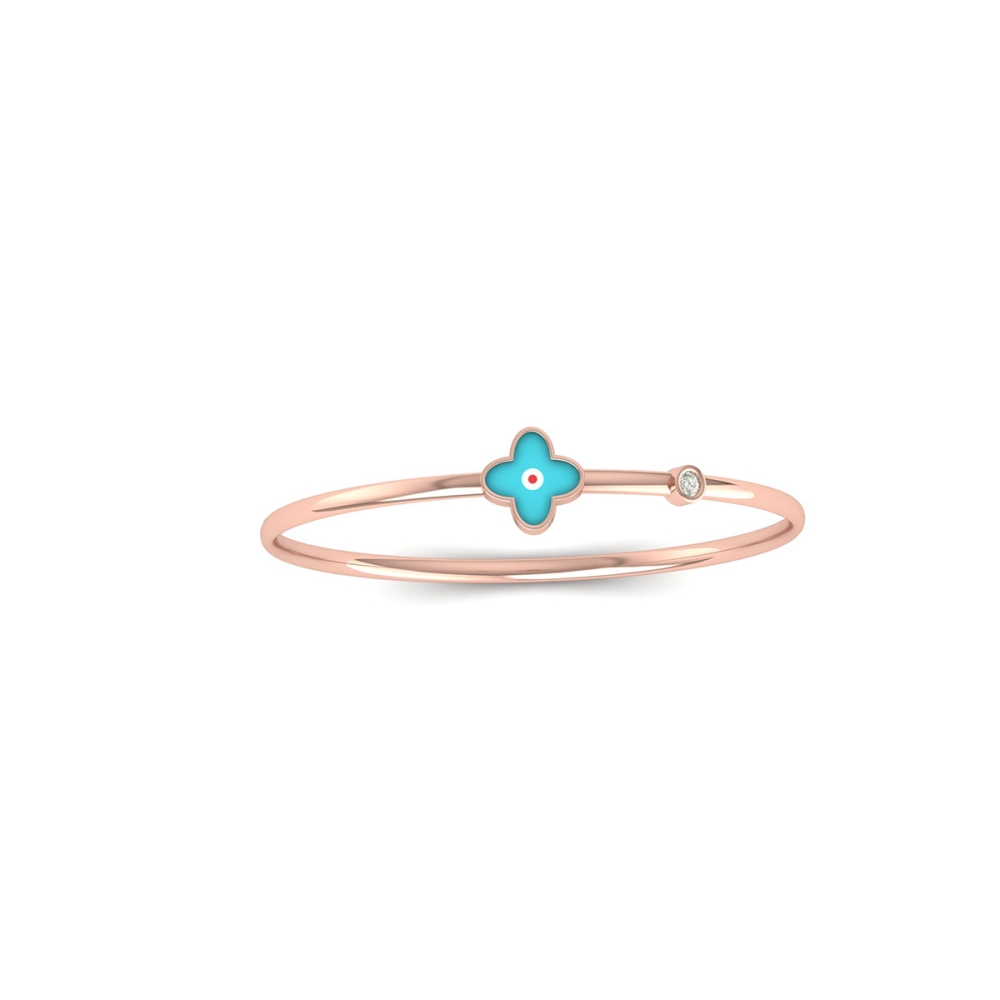 Sky Blossom Charm Bangle
