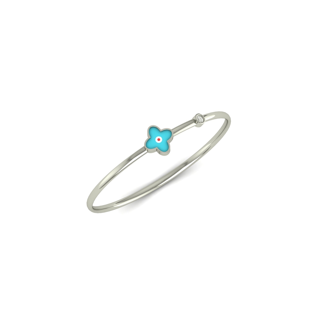 Sky Blossom Charm Bangle