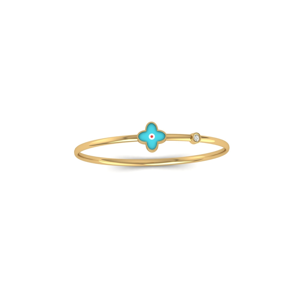 Sky Blossom Charm Bangle