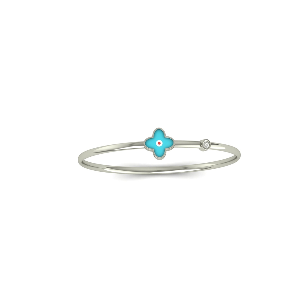Sky Blossom Charm Bangle