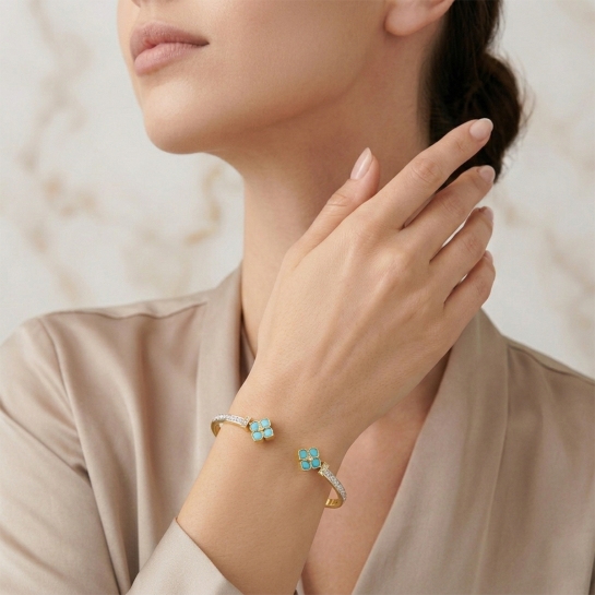 Sky Blossom Open Bracelet