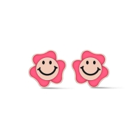 Rose Gold 18k Smile Stud Earrings for kids and Teen girls