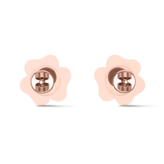 Smile 18k Yellow Gold Stud Earrings for kids and Teen girls