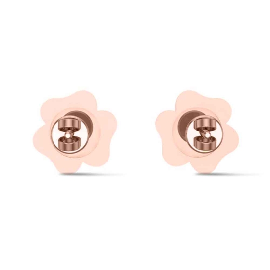 18k Smiley White Gold Stud Earrings for kids and Teen girls