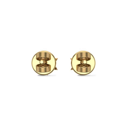 Star 18k Yellow Gold Diamond Stud Earrings for Kids and Teen Girls