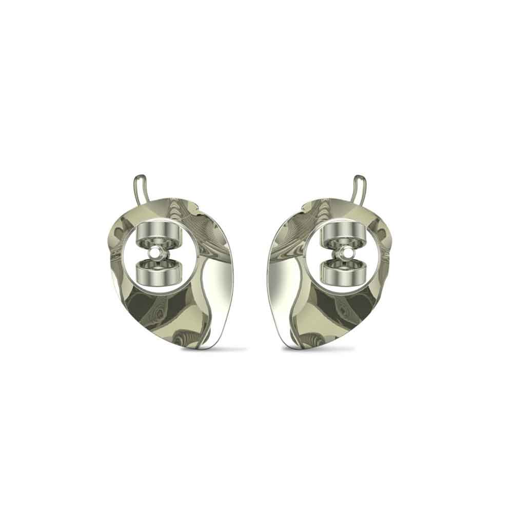 Strawberry White Gold Stud Earrings for Kids and Teen Girls