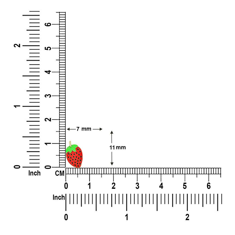 Strawberry White Gold Stud Earrings for Kids and Teen Girls