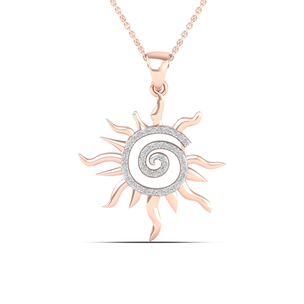 Sunflare Diamond Halo Pendant