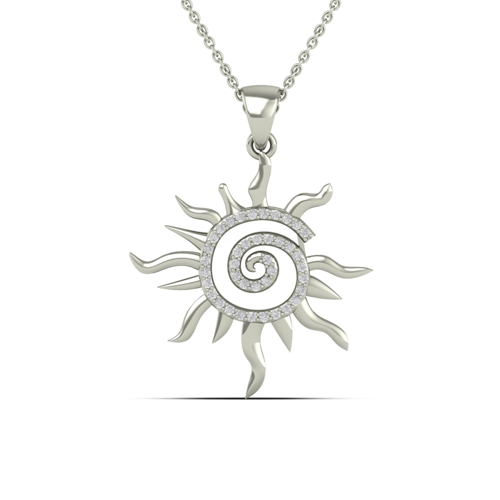 Sunflare Diamond Halo Pendant