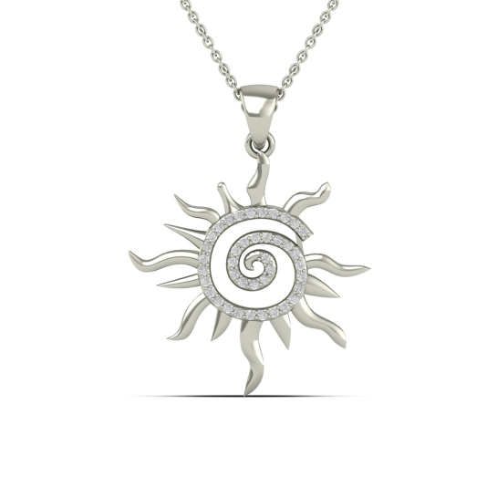Sunflare Diamond Halo Pendant