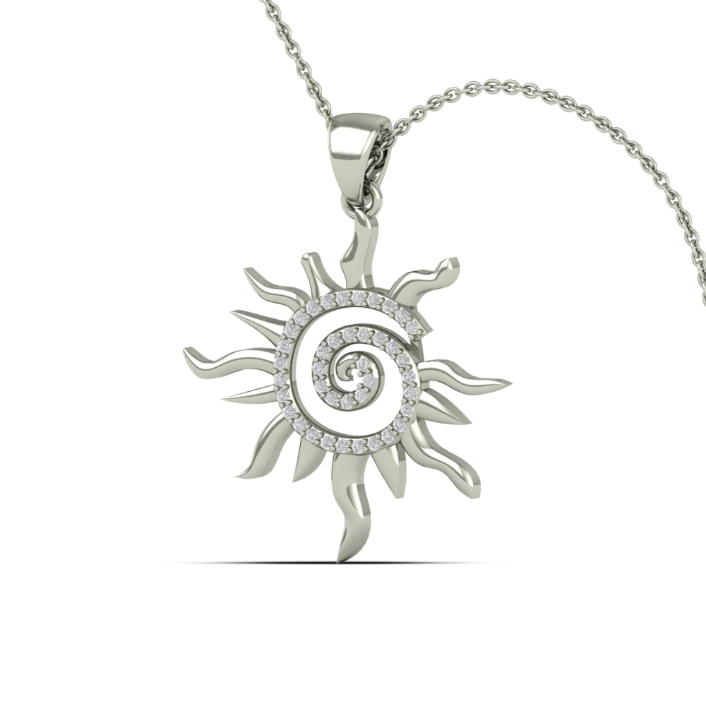 Sunflare Diamond Halo Pendant