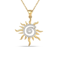 Sunflare Diamond Halo Pendant