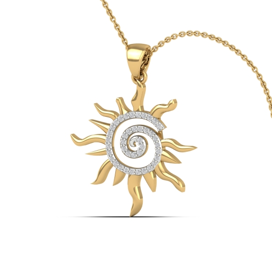 Sunflare Diamond Halo Pendant