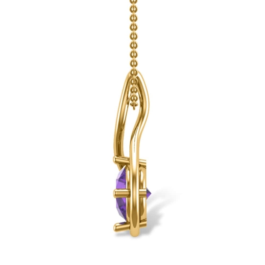 Lena Amethyst Gold Pendant Designs For Female