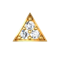 Tiana Yellow Gold Diamond Nosepin Screw