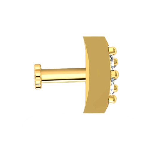 Tiana Yellow Gold Diamond Nosepin Screw