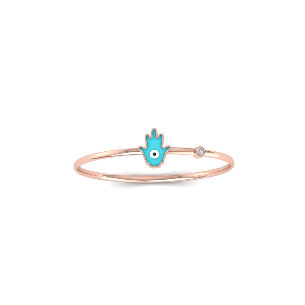 Turquoise Hamsa Glow Bracelet