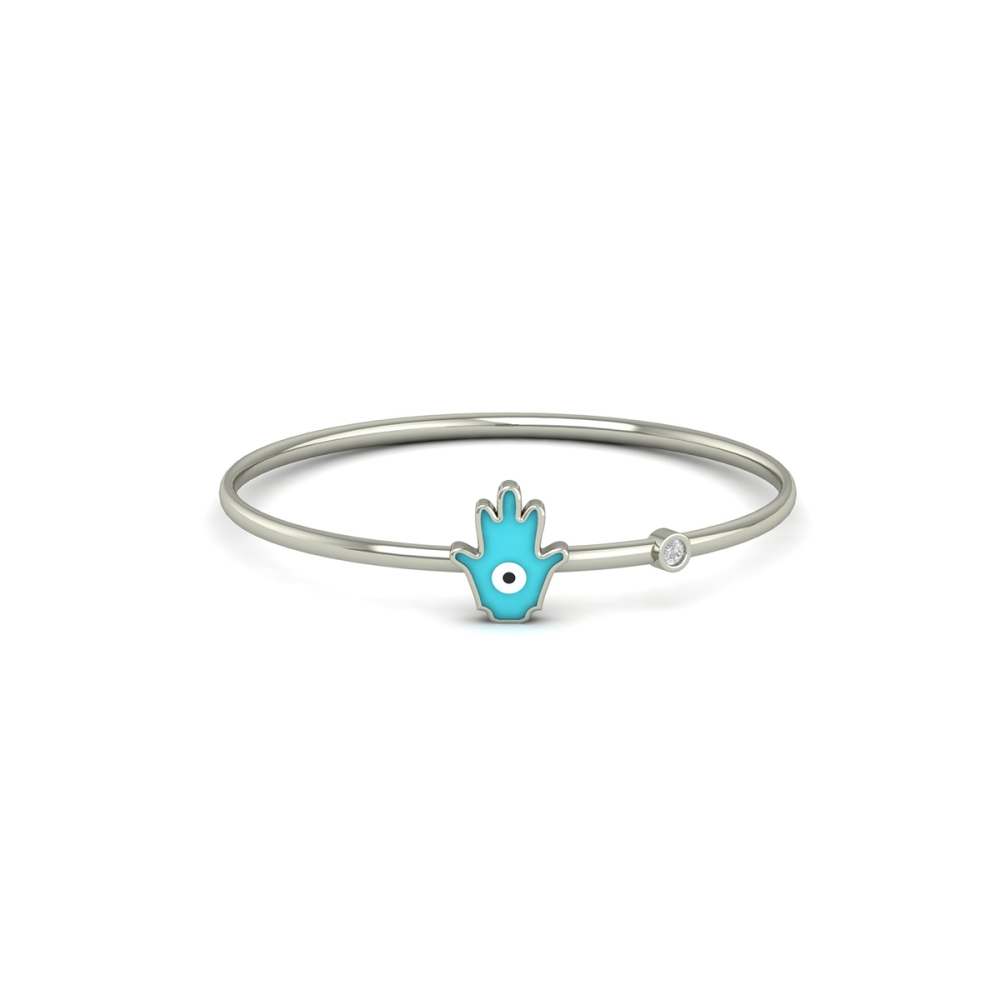 Turquoise Hamsa Glow Bracelet