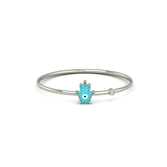 Turquoise Hamsa Glow Bracelet