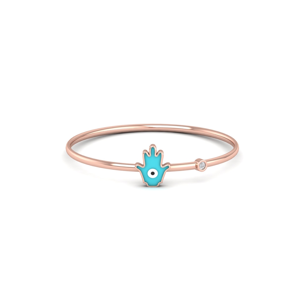 Turquoise Hamsa Glow Bracelet