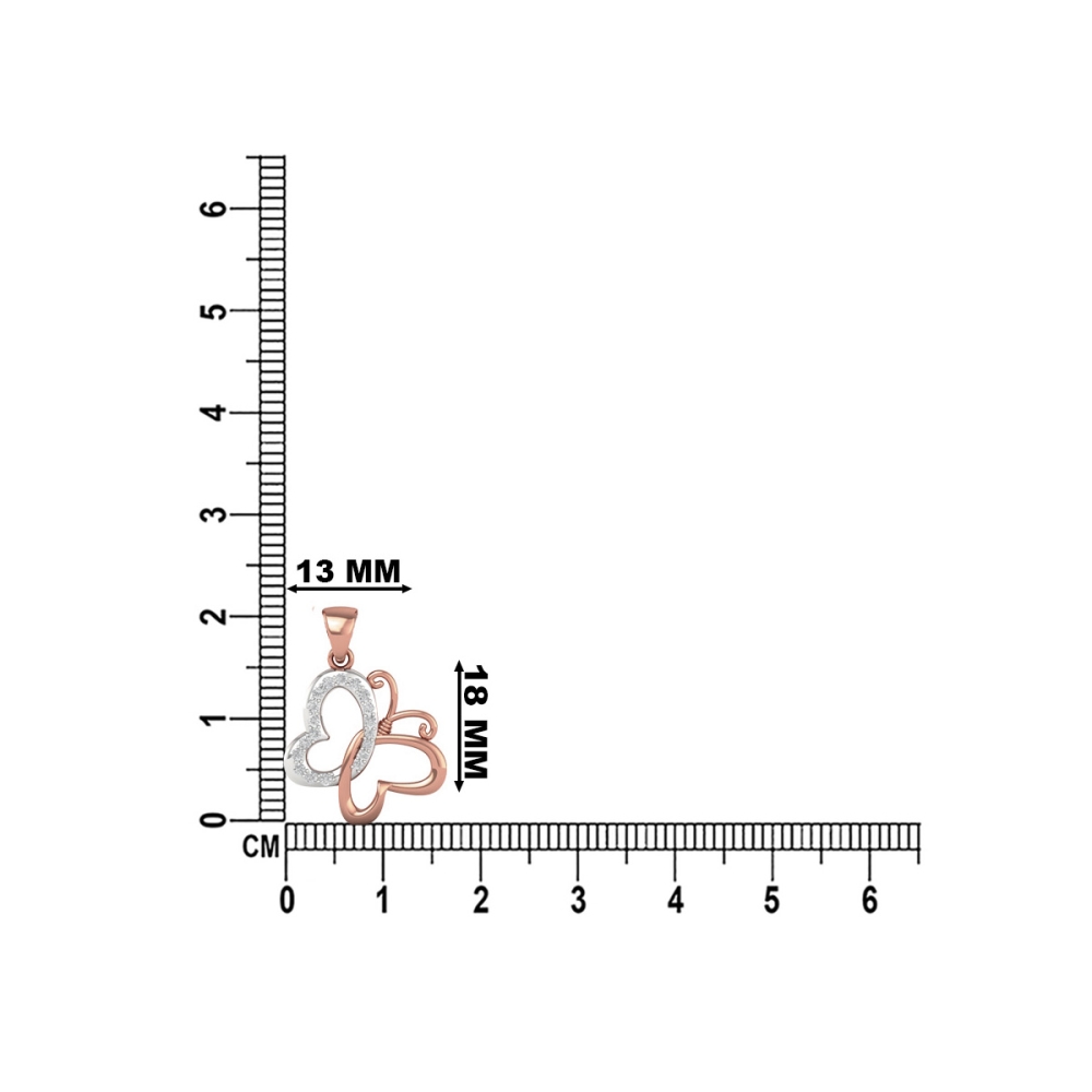 TwinHearts Diamond Butterfly Pendant