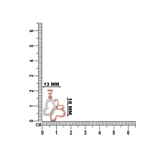 TwinHearts Diamond Butterfly Pendant