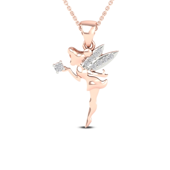 18K/14K Twinkle Wings Diamond Pendant