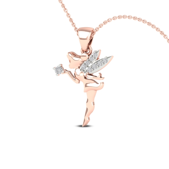 18K/14K Twinkle Wings Diamond Pendant