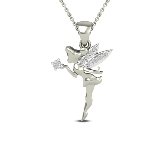 18K/14K Twinkle Wings Diamond Pendant