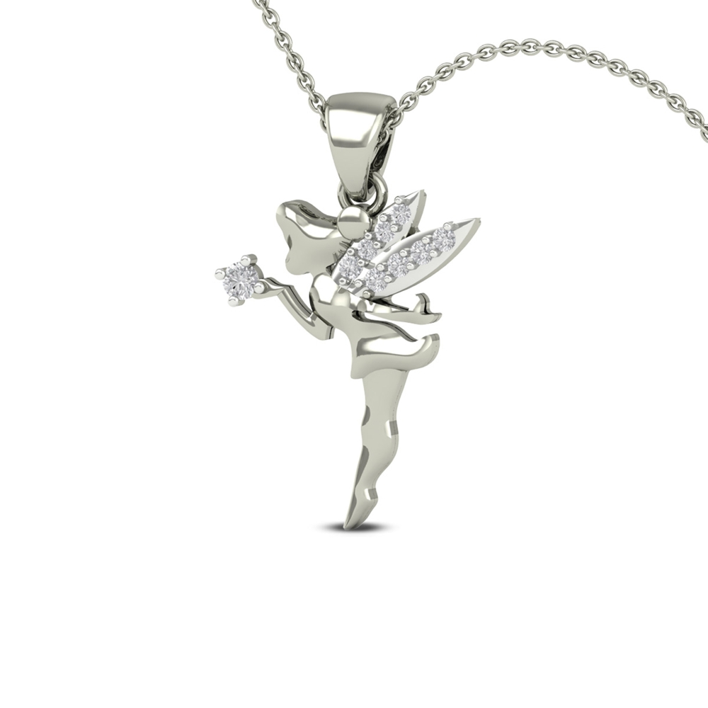 18K/14K Twinkle Wings Diamond Pendant