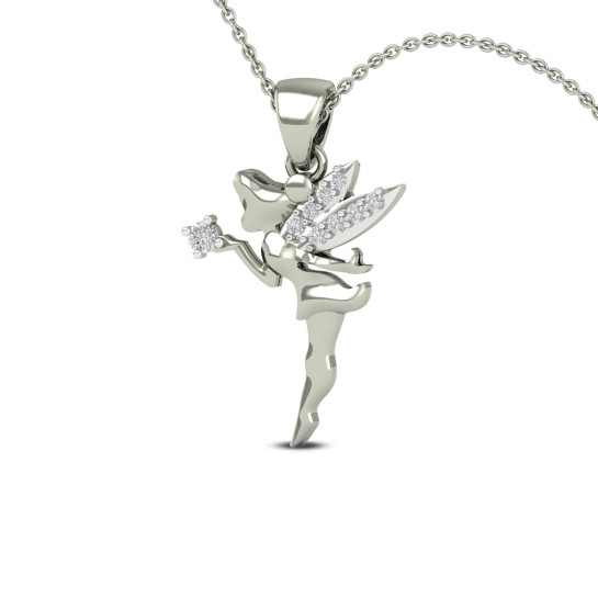 18K/14K Twinkle Wings Diamond Pendant