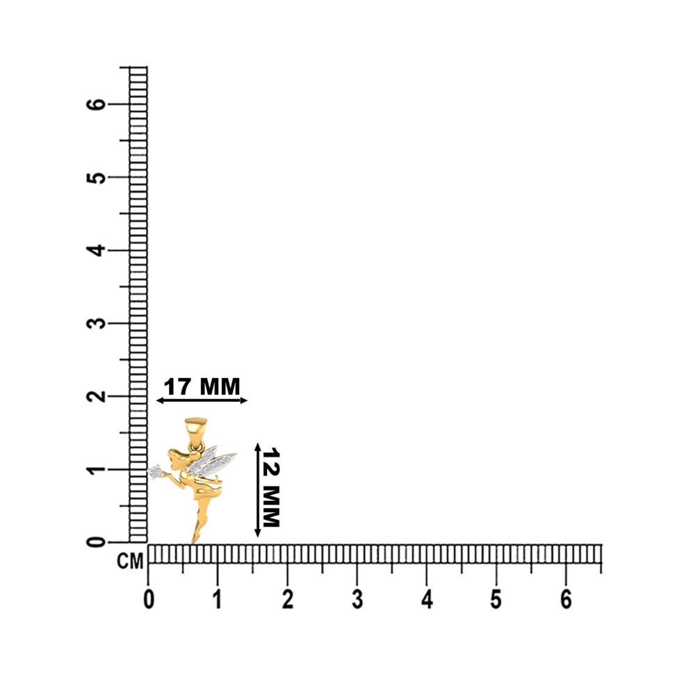 18K/14K Twinkle Wings Diamond Pendant