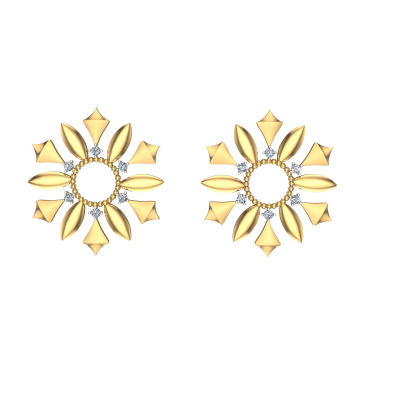 Valerie Yellow Gold Diamond Earings