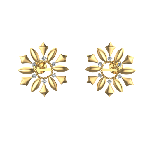 Valerie Yellow Gold Diamond Earings