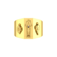 Venkateshwara Design Gold Ring