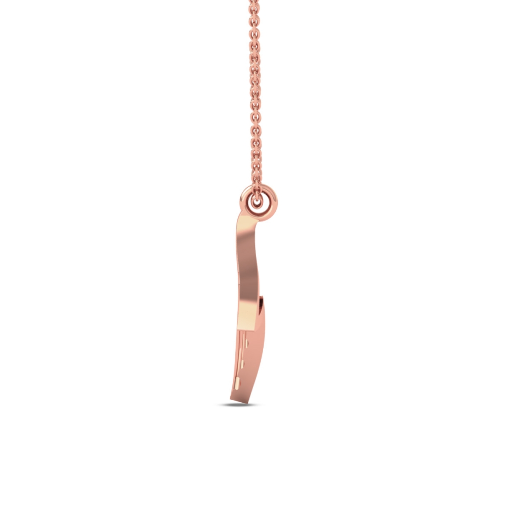 WaveLine Gold Pendant 