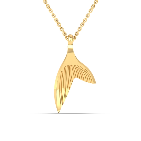 WaveLine Gold Pendant 