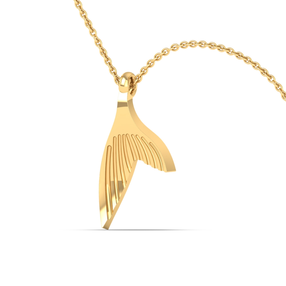 WaveLine Gold Pendant 