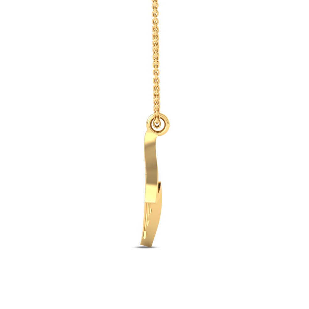 WaveLine Gold Pendant 