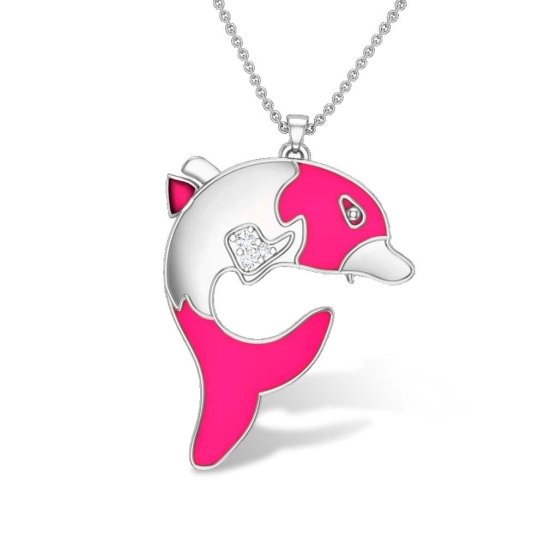 Wiley Dolphin Diamond Pendant