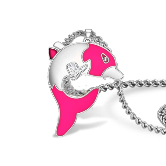 Elvin Dolphin Diamond Pendant