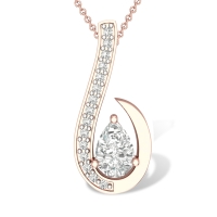 Elisabeth 18k Simulated Diamond Pendant 